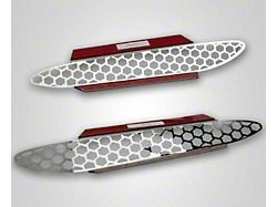 Matrix Style Side Vent Grilles; Polished (05-13 Corvette C6 Base)