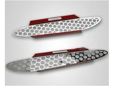 Matrix Style Side Vent Grilles; Polished (05-13 Corvette C6 Base)