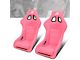 Microfiber Suede Medium Racing Bucket Seats with Seat Sliders; Pink (Universal; Some Adaptation May Be Required)