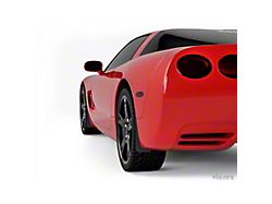 Mud Flaps; Front and Rear; Satin Black Ice Vinyl (97-04 Corvette C5)