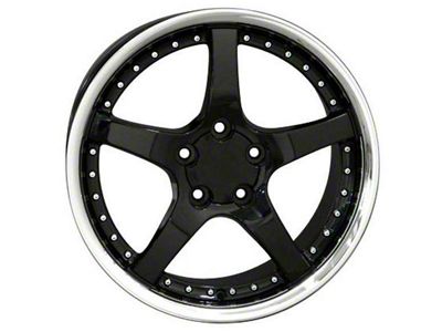 OE Style Deep Dish Black Wheel; 18x9 (97-04 Corvette C5)
