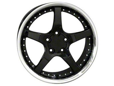 OE Style Deep Dish Black Wheel; 18x9; 54mm Offset (97-04 Corvette C5)