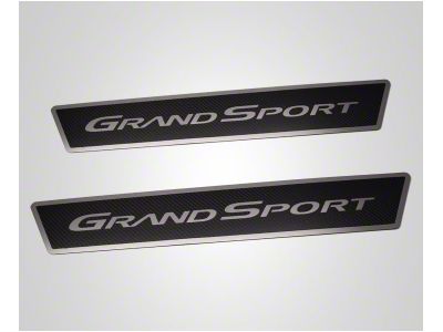 Outer Door Sills with Grand Sport Lettering; Carbon Fiber and Brushed (10-13 Corvette C6 Grand Sport)