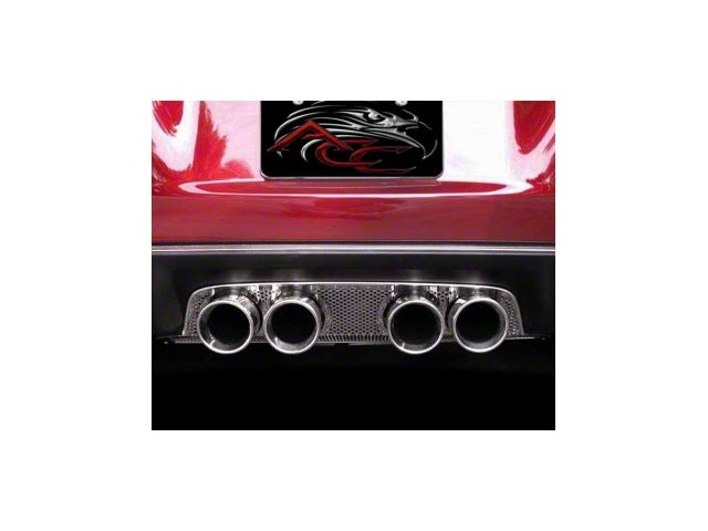 Perforated Stainless Steel Exhaust Filler Panel (05-13 Corvette C6 w/ Round Tip Borla Exhaust)