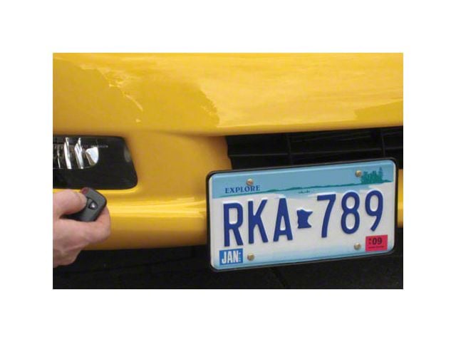 Powered Retractable Front License Plate Bracket with Remote (97-13 Corvette C5 & C6)