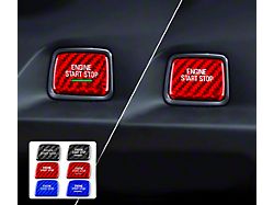 Push Start Button Cover; Black Carbon Fiber (14-19 Corvette C7)