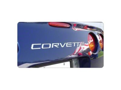 Rear Bumper Cover Lettering Kit; Mirrored (97-04 Corvette C5)