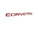 Rear Bumper Cover Lettering Kit; Red (97-04 Corvette C5)