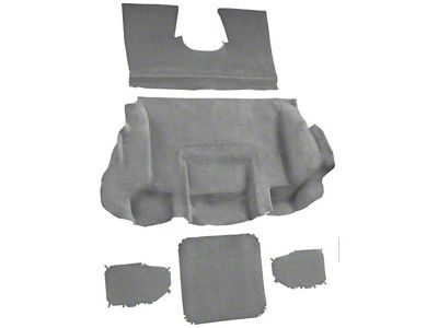 Rear Cutpile Molded Carpet; Medium Gray/Pewter (01-04 Corvette C5)