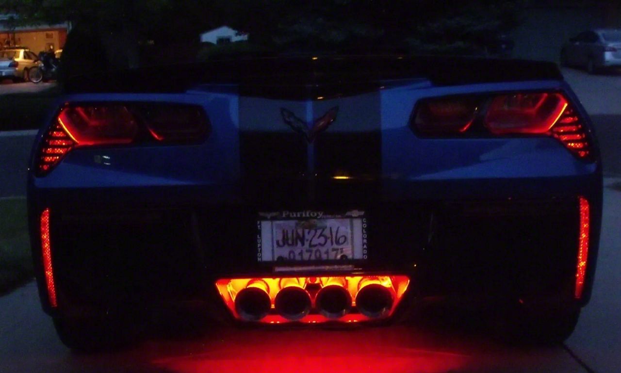 Corvette Rear Fascia Led Lighting Kit Superbright Orange 14 19 Corvette C7 Free Shipping