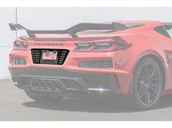 Rear License Plate Backing; Carbon Flash Metallic (23-25 Corvette C8 E-Ray, Z06)