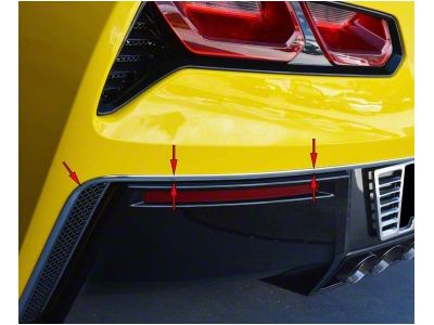 Rear Valance Trim; Classic Chrome (14-19 Corvette C7, Excluding ZR1)