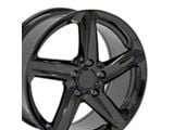 CV02C Replica Gloss Black Wheel; Front Only; 18x8.5; 56mm Offset (05-13 Corvette C6, Excluding Grand Sport, Z06 & ZR1)