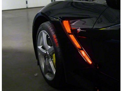 RGB Fender Cove/Hood Vent LED Lighting Kit; Key Fob (14-19 Corvette C7)