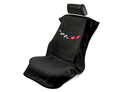 Seat Towel with C5 Logo; Black (97-04 Corvette C5)