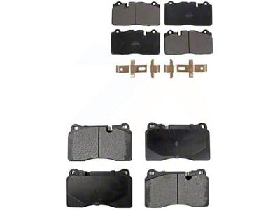 Semi-Metallic Brake Pads; Front and Rear (09-13 Corvette C6 ZR1; 12-13 Corvette C6 Z06 w/ Carbon Ceramic Brakes; 15-19 Corvette C7 Grand Sport & Z06 w/ Z07 Brake Package)