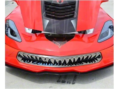 Shark Tooth Grille; Black (14-19 Corvette C7 Stingray)