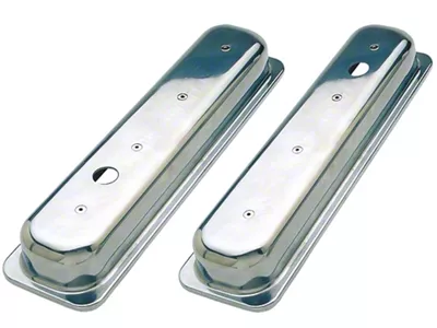 Short Valve Covers with 2-Holes; Polished (97-99 Corvette C5)