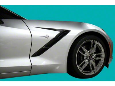 Side Fender Shadow Spear Decals; Carbon Flash (14-19 Corvette C7)