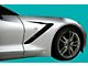 Side Fender Shadow Spear Decals; Gloss Black (14-19 Corvette C7)