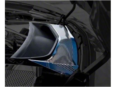 Solid Vent Tube Cover; Polished (14-19 Corvette C7)