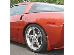 Splash Guards; Front; Matte Black (05-13 Corvette C6)