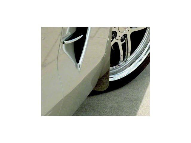 Stainless Mud Guards; Front (05-13 Corvette C6)