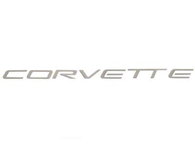 Stainless Rear Bumper Corvette Lettering; Polished (97-04 Corvette C5)