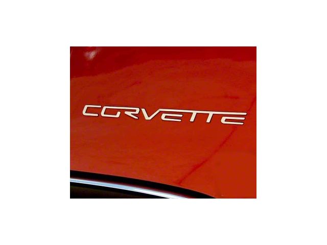 Stainless Steel Rear Bumper Letters; Polished (05-13 Corvette C6)