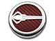 Stingray Emblem Fluid Cap Covers; Red Carbon Fiber (14-19 Corvette C7 w/ Automatic Transmission)