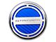 Stingray Script Fluid Cap Covers; Blue Carbon Fiber (14-19 Corvette C7 w/ Automatic Transmission)