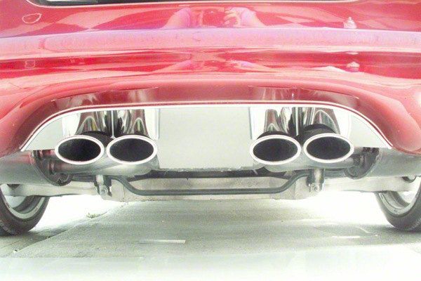 Corvette Stock Exhaust Filler Panel; Polished (97-04 Corvette C5 ...