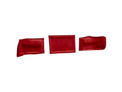 Tail Light Panel Truvette Carpet Covers; Torch Red (97-04 Corvette C5 Coupe)