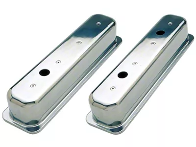 Tall Valve Covers with 2-Holes; Polished (97-99 Corvette C5)