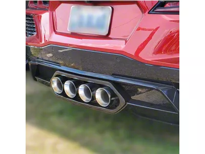 Track Center Exit Cat-Back Exhaust Conversion Kit with Black Tips (20-25 Corvette C8 Stingray w/o NPP Dual Mode Exhaust)