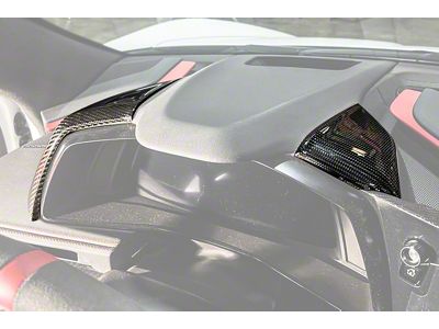 Upper Dashboard Instrument Side Panel Cover; Carbon Fiber (20-24 Corvette C8)