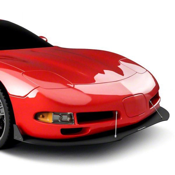 Corvette VZ Front Bumper Lip Splitter; Gloss Black Vinyl (97-04 ...