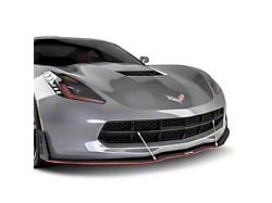 VZ Style Front Bumper Splitter; Carbon Flash Metallic Vinyl (14-19 Corvette C7, Excluding ZR1)