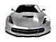 VZ Style Front Bumper Splitter; Dry Carbon Fiber Vinyl (14-19 Corvette C7, Excluding ZR1)