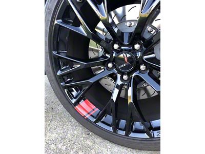 Wheel Hash Decal Set; Gloss Black (97-04 Corvette C5)