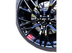 Wheel Hash Decal Set; Red (14-19 Corvette C7)