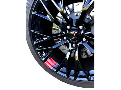 Wheel Hash Decal Set; Red (14-19 Corvette C7)