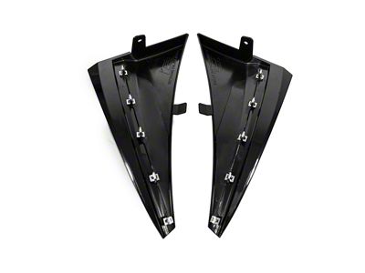 XL Extended Package Front Splash Guards; Carbon Fiber (14-19 Corvette C7, Excluding ZR1)