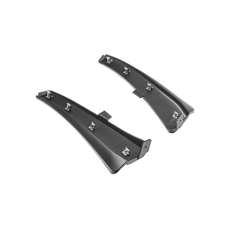 Corvette Xl Extended Package Front Splash Guards; Matte Black (23-25 