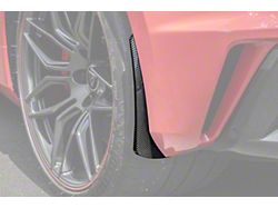 XL Extended Package Rear Splash Guards; Hydro-Dipped Carbon Fiber (23-25 Corvette C8 E-Ray, Z06)