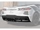 Z06 Style Center Exhaust Rear Diffuser; Matte Black (20-25 Corvette C8)