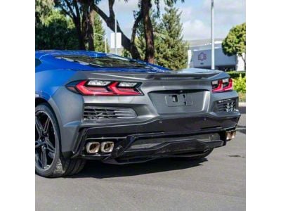 Z06 Style Conversion Rear Bumper; Unpainted (20-25 Corvette C8 Stingray)