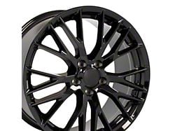 C7 Z06 Style Gloss Black Wheel; Rear Only; 20x10; 79mm Offset (05-13 Corvette C6, Excluding Grand Sport, Z06 & ZR1)