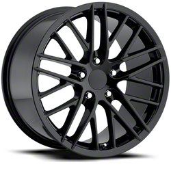 Corvette C6 ZR1 Replica Gloss Black Wheel; Rear Only; 19x12 (05-13 ...