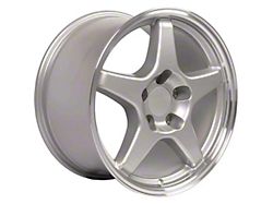 ZR1 Style Deep Dish Silver Wheel; Rear Only; 17x11 (97-04 Corvette C5)